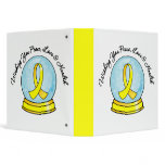 Bladder Cancer Merry Christmas Ribbon Snowglobe 3 Ring Binders