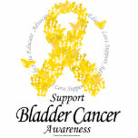 Bladder Cancer Ribbon Of Butterflies Photo Sculpture