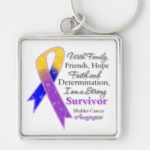 Bladder Cancer Support Strong Survivor Keychains
