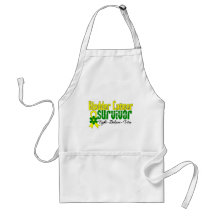Bladder Cancer Survivor Flower Ribbon Aprons