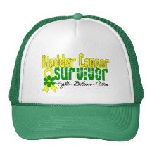 Bladder Cancer Survivor Flower Ribbon Mesh Hats