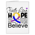 Bladder Cancer Typographic Faith Love Hope Card