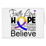 Bladder Cancer Typographic Faith Love Hope Card