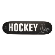BLADES Hockey Skate Logo Skateboard Deck