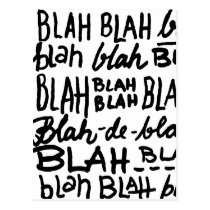 Blah Blah Blah postcards