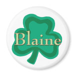 Blaine Irish Name Refrigerator Magnets