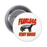 Blaireau de miel courageux badge