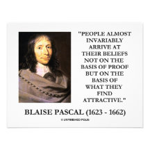 Blaise Pascal arrivent à la base de croyances attr Faire-part Personnalisés