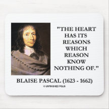 Blaise Pascal Heart Reasons Reason Know Nothing Of Mouse Pad
