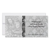 blakc and grey silver damask.ai picture card