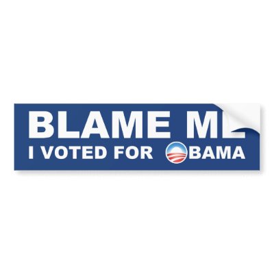 Blame Me, I Voted For Obama Bumper Sticker by angelhair0