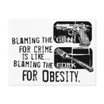 Blaming the Gun Post Card