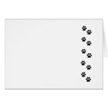 Blanc de Pawprints de traces de pattes de chien, n Cartes