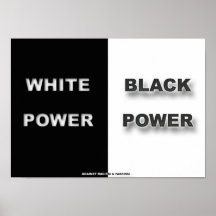 Blanc et noir poster