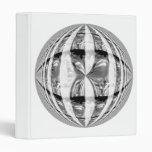 Blanc rond de classeur de chrome de globe