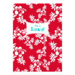 Blanc rouge de fleur de ketmie d'invitation de par