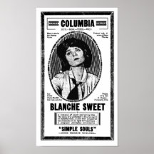 Blanche Sweet 1920 vintage movie ad poster