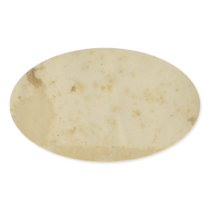 Blank Antique Stained 1870's Paper Oval Sticker