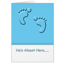 Blank Baby boy shower card