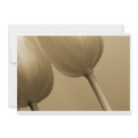 Blank Baptism Christening Invitation Sepia Tulips