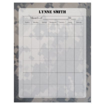 Blank Calendar Page, Camoflauge ACU
