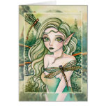 Blank Card - Green Dragonfly