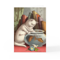 Blank card - Naughty Cat series - Fishing Cat