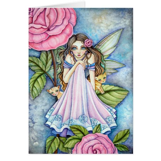 Blank Card  - * Rosy Dawn *