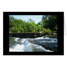 Blank Card with Greenway and Rock Dam