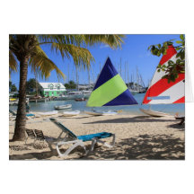 Blank Card with image of Beach Antigua