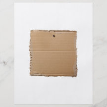 Blank cardboard signage custom flyer