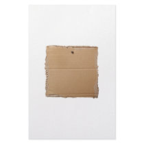 Blank cardboard signage stationery design