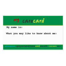 Blank Care Cards -  start better conversations Business Card Templates