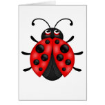 Blank Cartoon Red Ladybug Notecards Customizable