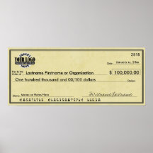 Blank Check for Sweepstakes & Awards PARCHMENT Print