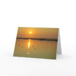 Blank Customizable Golden SunriseGreeting Card