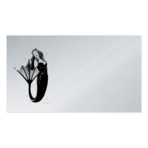 Blank Dark Mermaid Business Cards