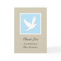 Blank Dove Religious Sympathy Thank You Card
