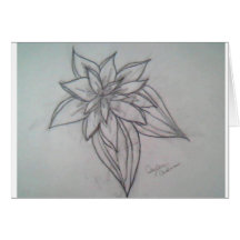 Blank Flower card