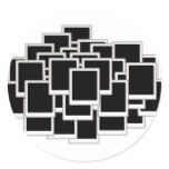 blank  frame round sticker