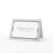 Blank Funeral Thank You Card - Classic Silver
