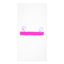 Blank Happy Birthday Banner Custom Photo Card