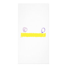 Blank Happy Birthday Banner Photo Card Template