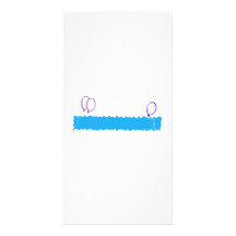 Blank Happy Birthday Banner Personalized Photo Card