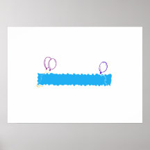 Blank Happy Birthday Banner Poster