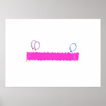 Blank Happy Birthday Banner Posters