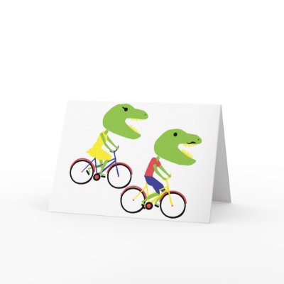 blank hipster dino card by kerrpunk