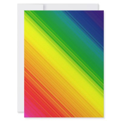 Blank Invitation, Bright Gay Pride Rainbow colors by JayneLogan