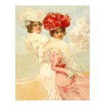 Blank Invitation Vintage Victorian Friends Beach
