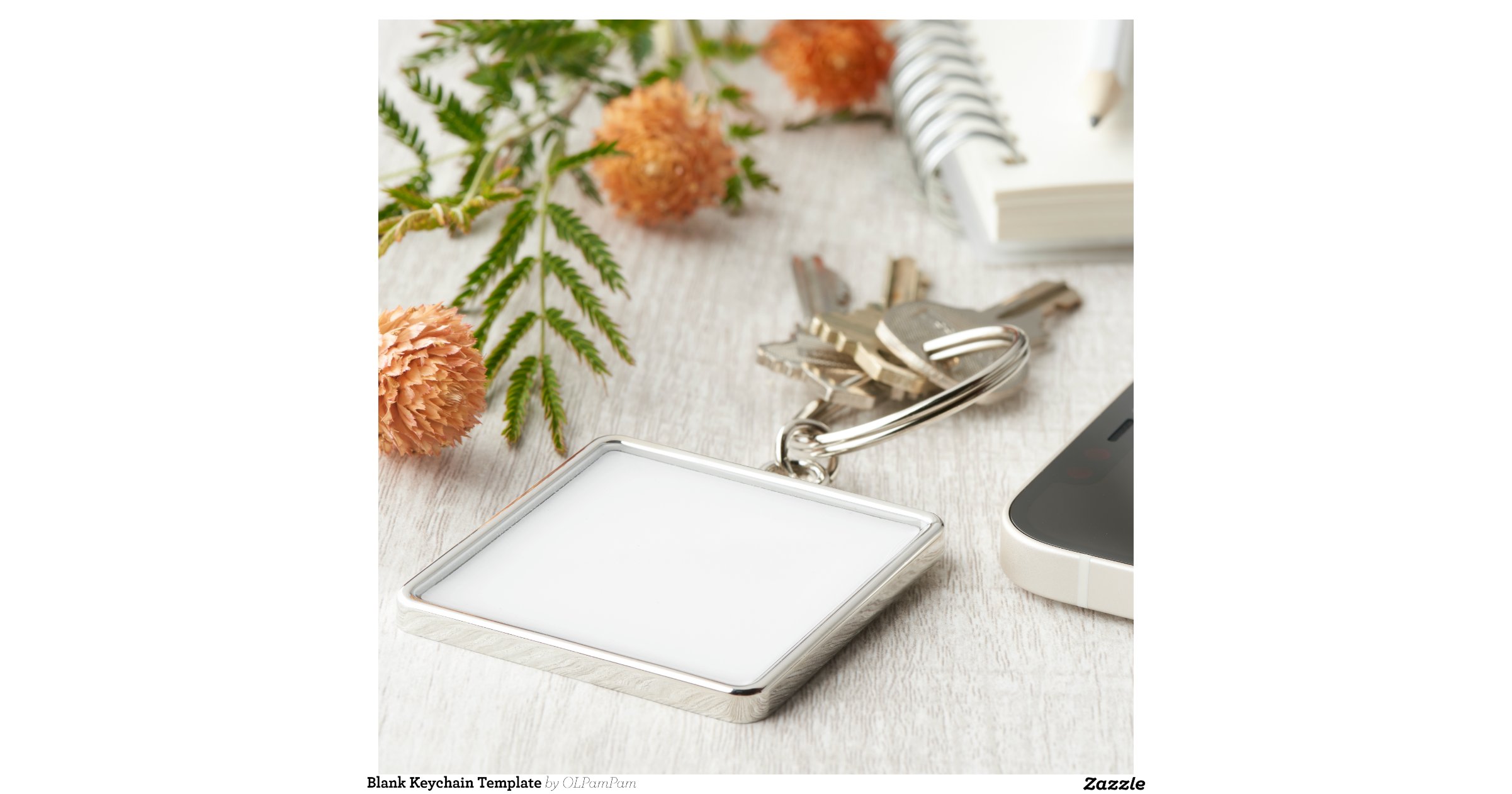 Blank Keychain Template Zazzle